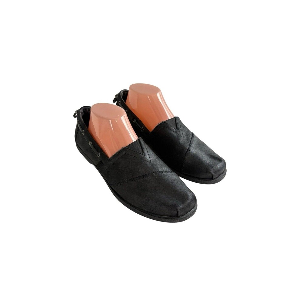 SKECHERS Bobs Chill Luxe Wet Look Shoes Womens Size 11 Black Comfort Flats